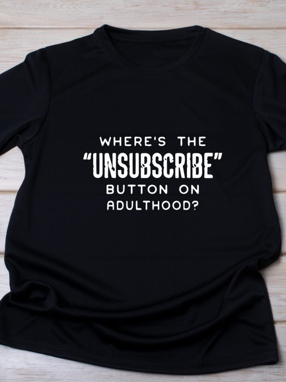 Unsubscribe Button Handmade Tee
